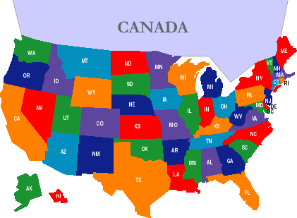 USA image map